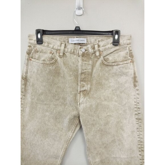 Calvin Klein Men's Tan Straight Leg Jeans Size 34 x 30 - Picture 2 of 9